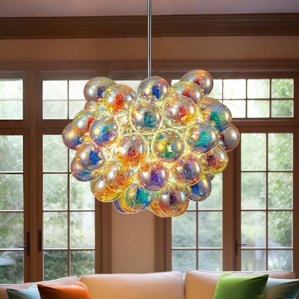 Aevuvya Stylish Bauhaus Cluster Stained Glass Chandelier
