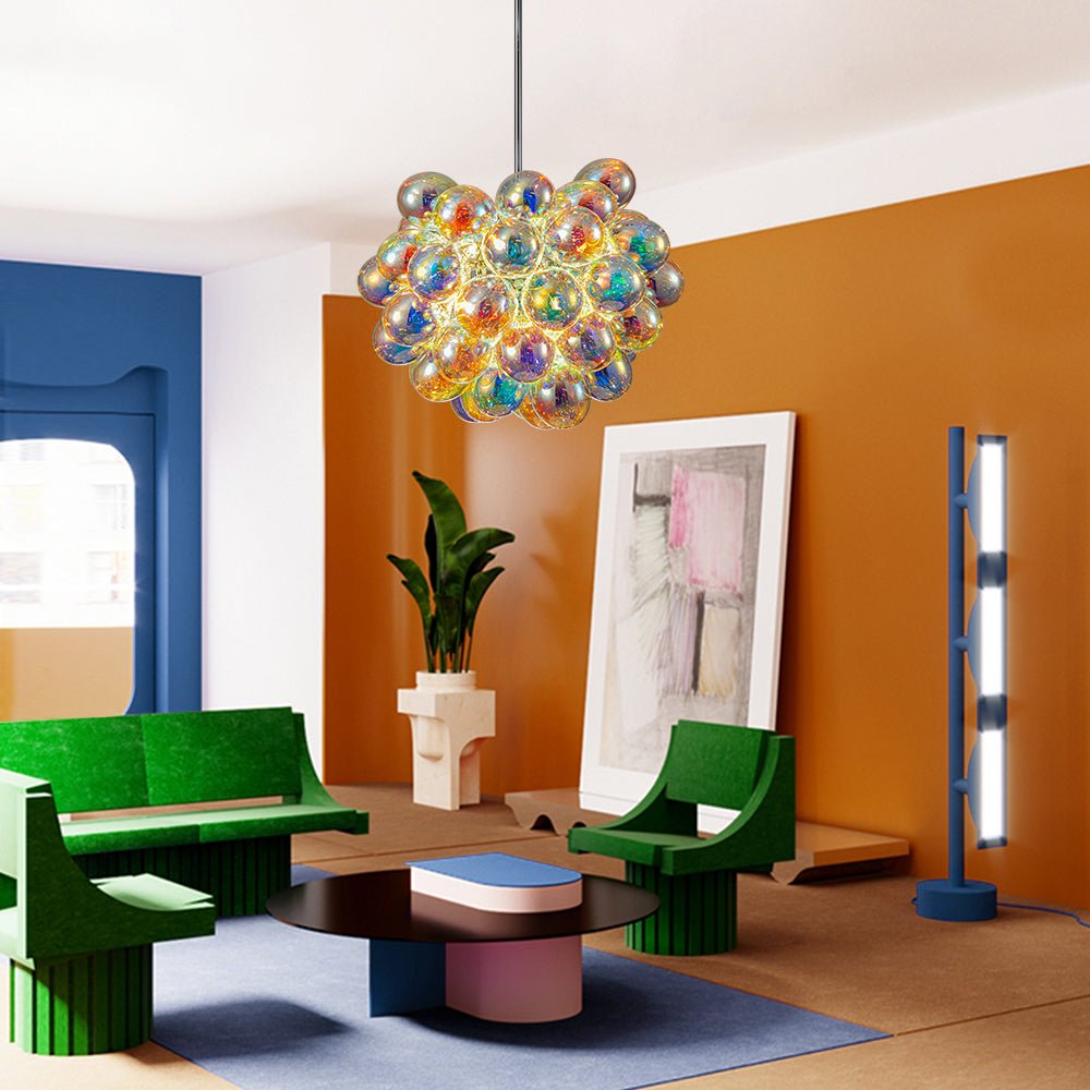 Aevuvya Stylish Bauhaus Cluster Stained Glass Chandelier