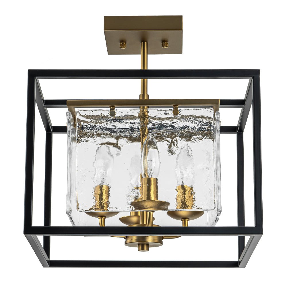 Rauduli Textured Candle Style Glass Lantern Ceiling Light