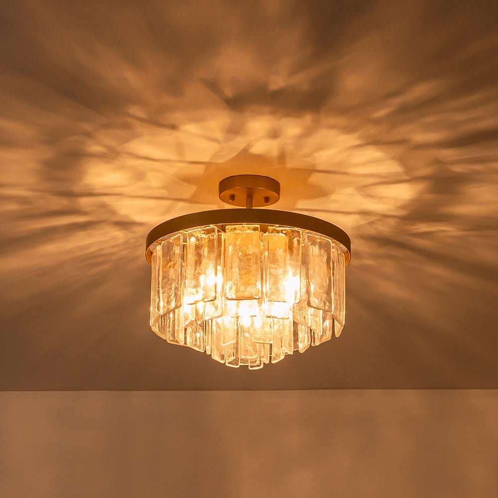 Stilla Traditional Glass Semi Flush Mount Ceiling Light