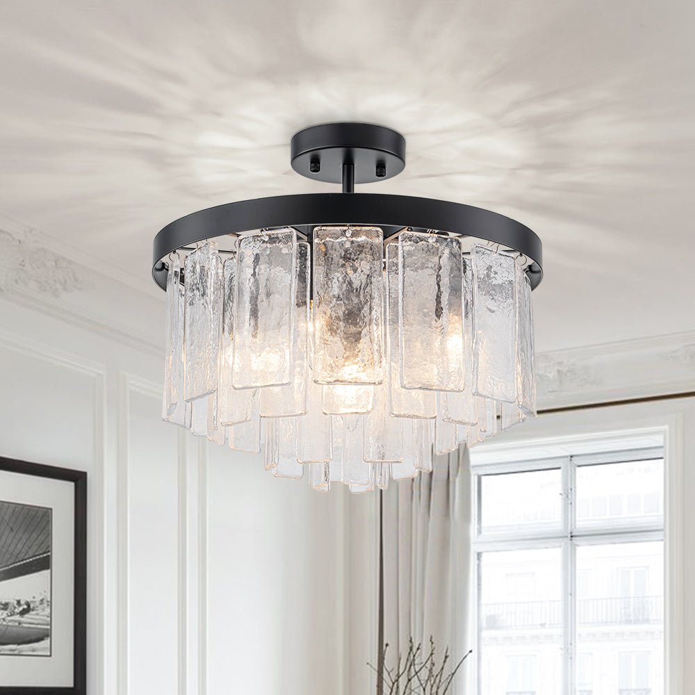 Stilla Traditional Glass Semi Flush Mount Ceiling Light