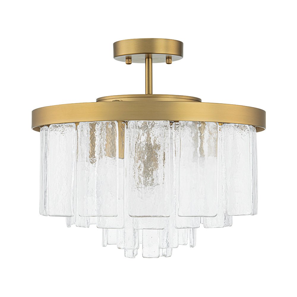 Stilla Traditional Glass Semi Flush Mount Ceiling Light