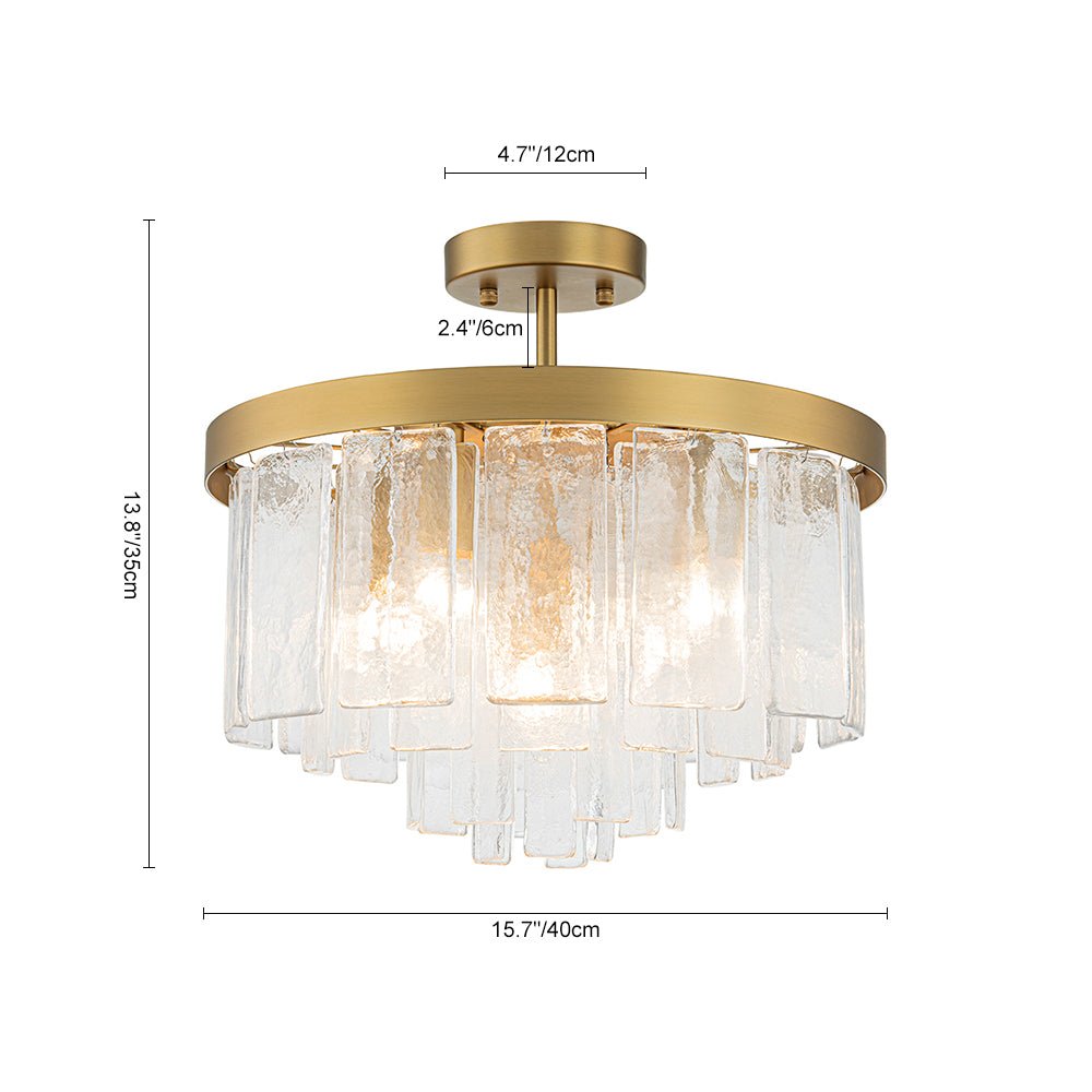 Stilla Traditional Glass Semi Flush Mount Ceiling Light
