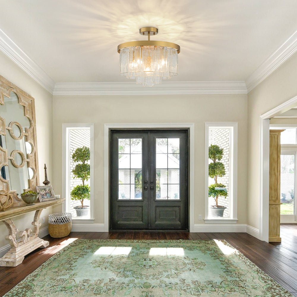 Stilla Traditional Glass Semi Flush Mount Ceiling Light