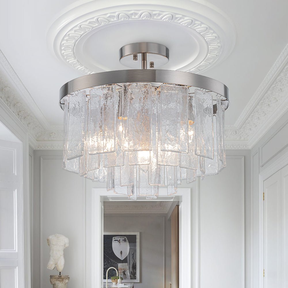 Stilla Traditional Glass Semi Flush Mount Ceiling Light