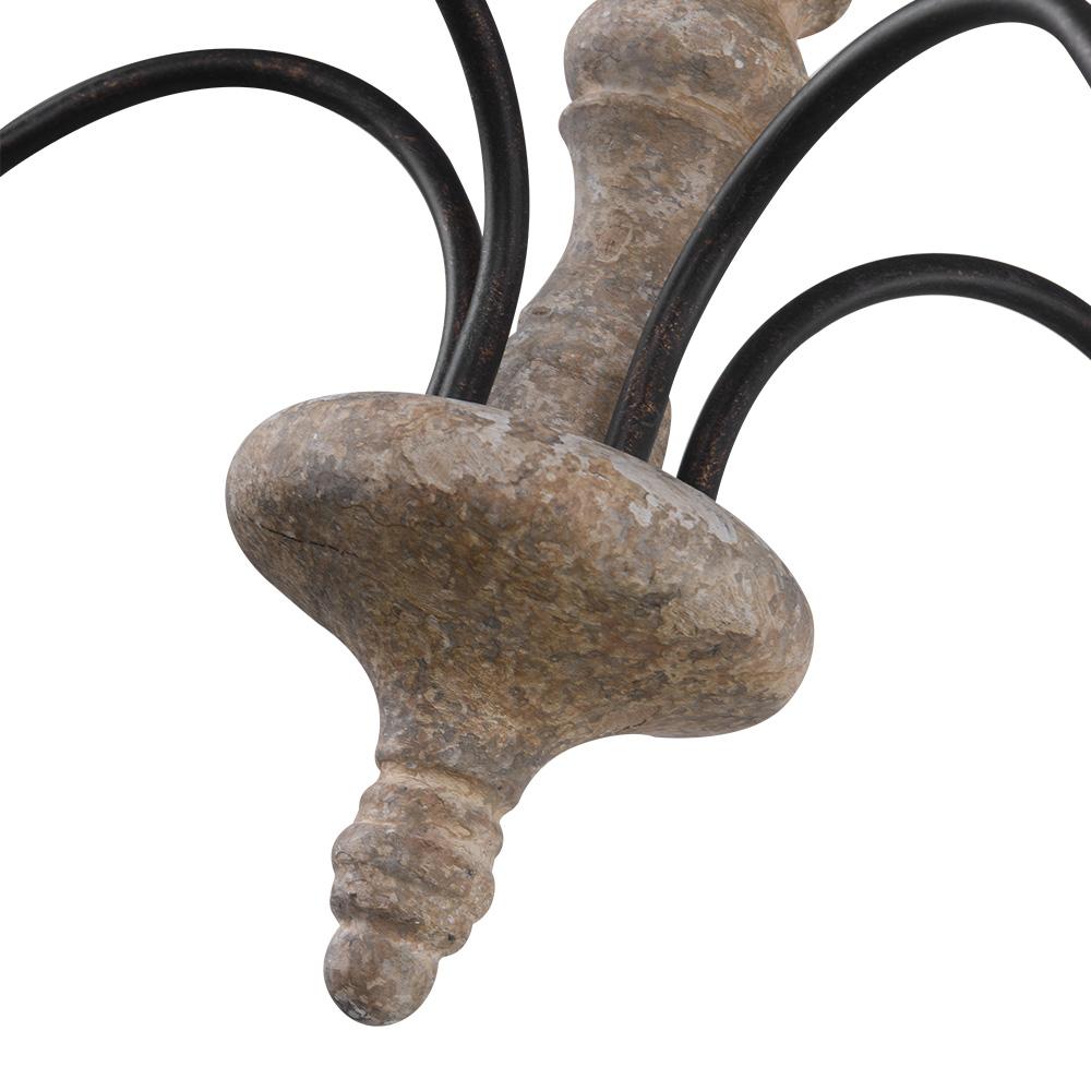 Ljomun Traditional Farmhouse Candle Metal Chandelier