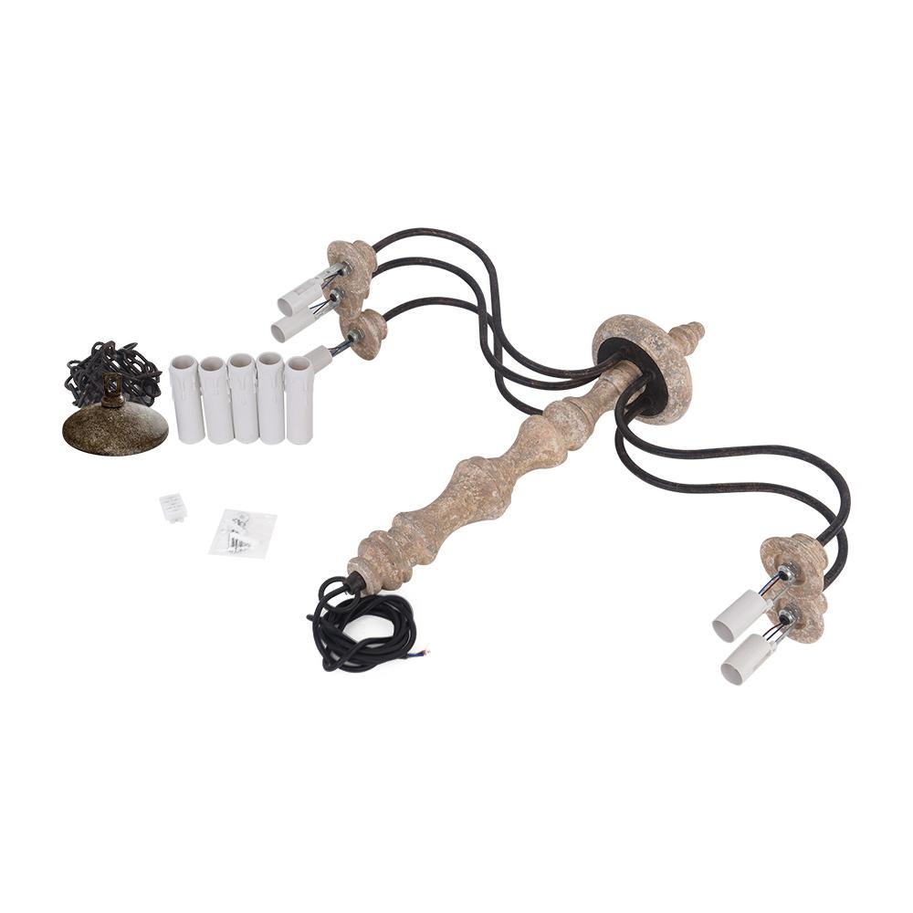 Ljomun Traditional Farmhouse Candle Metal Chandelier