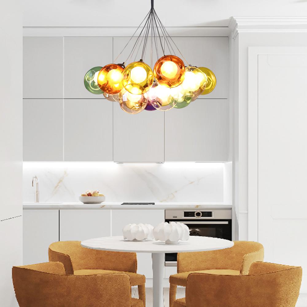 Wægnuli Unique Multi-Color Glass Chandelier