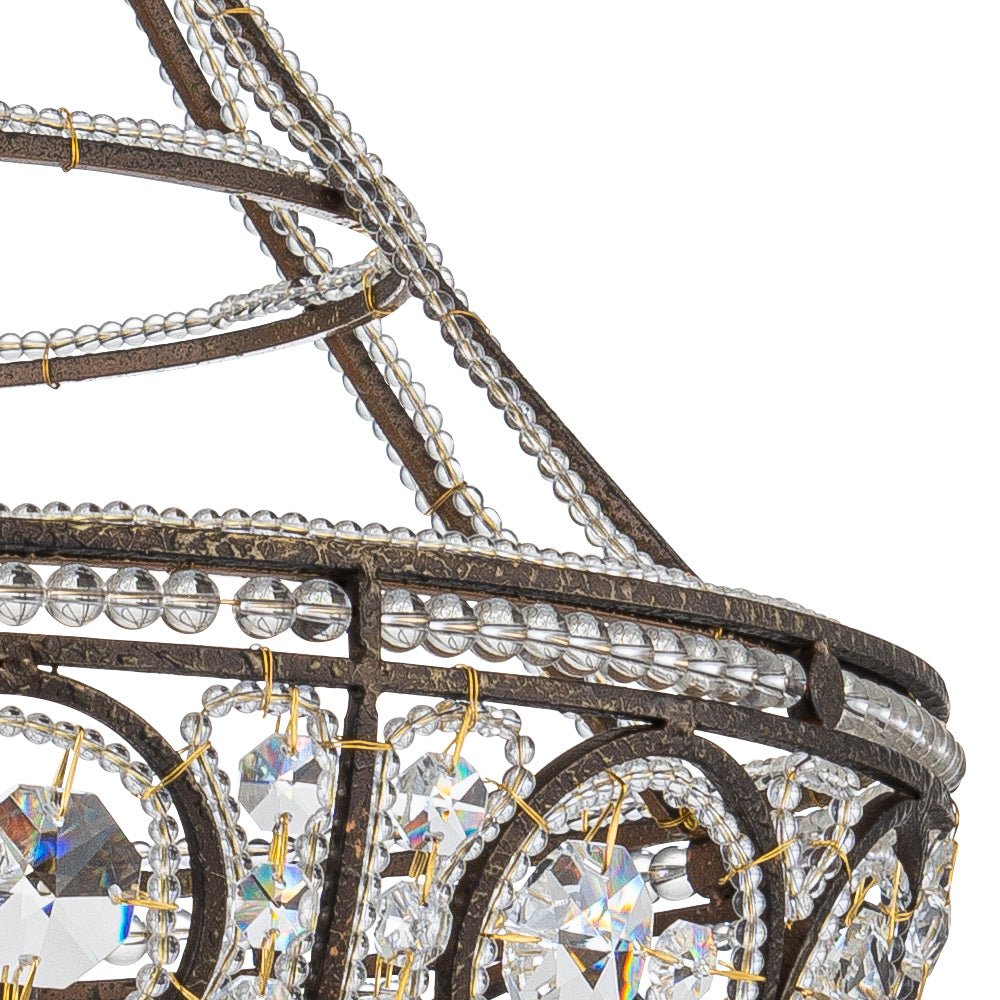 Rayne Victorian Antique Bronze Crystal Chandelier