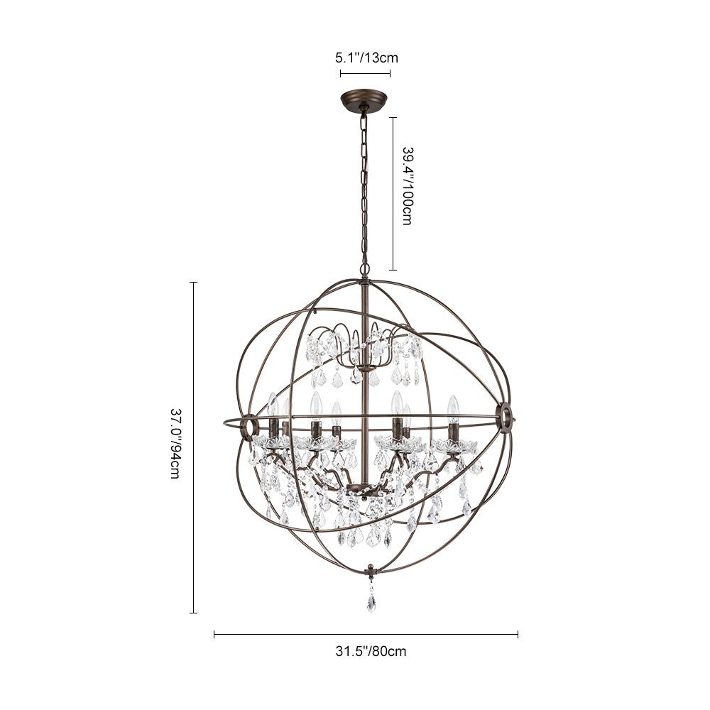 Aevuli Traditional Vintage Crystal Pendant Chandelier