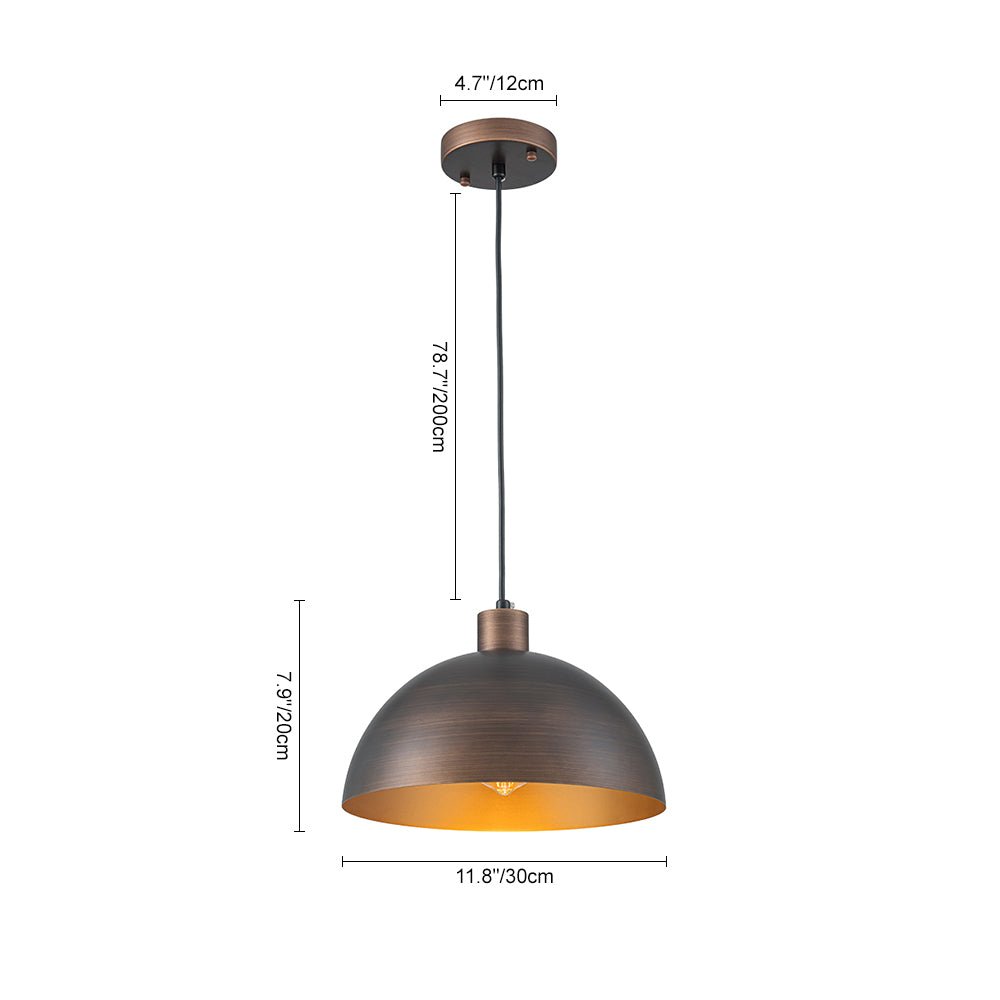 Jarnbruvyt Vintage Antique Bronze Metal Pendant Light