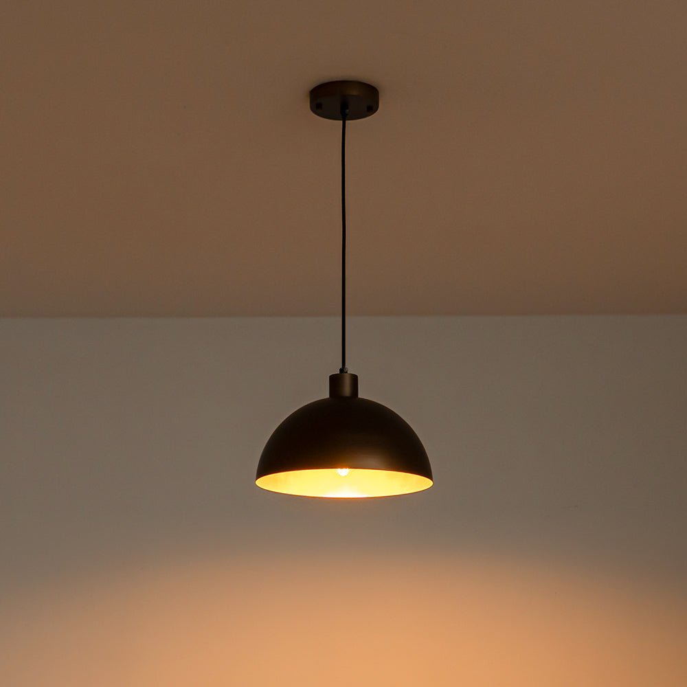 Jarnbruvyt Vintage Antique Bronze Metal Pendant Light