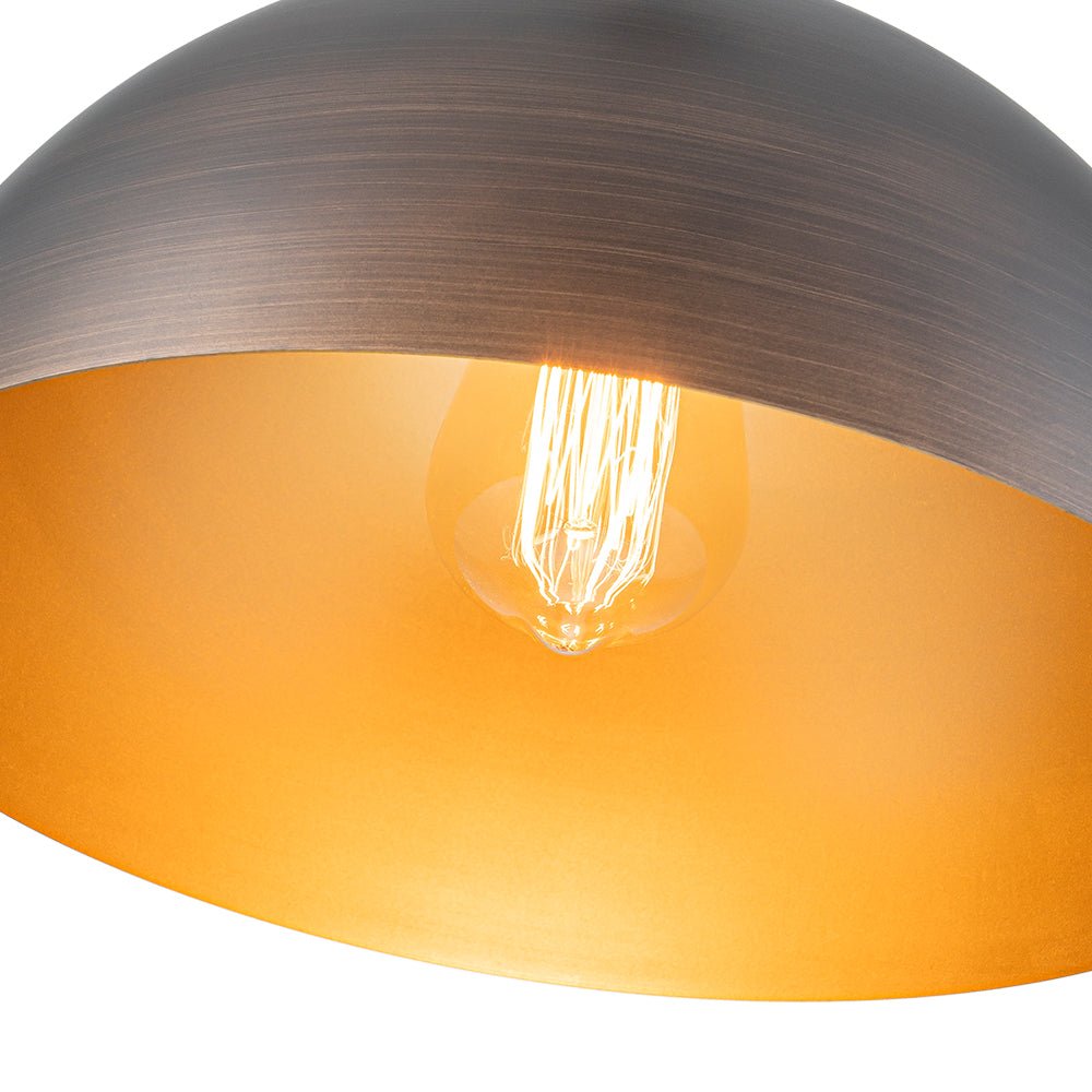 Jarnbruvyt Vintage Antique Bronze Metal Pendant Light