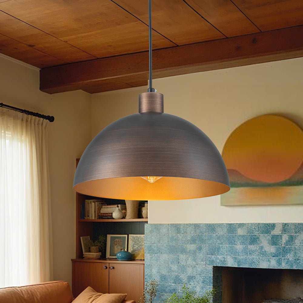 Jarnbruvyt Vintage Antique Bronze Metal Pendant Light