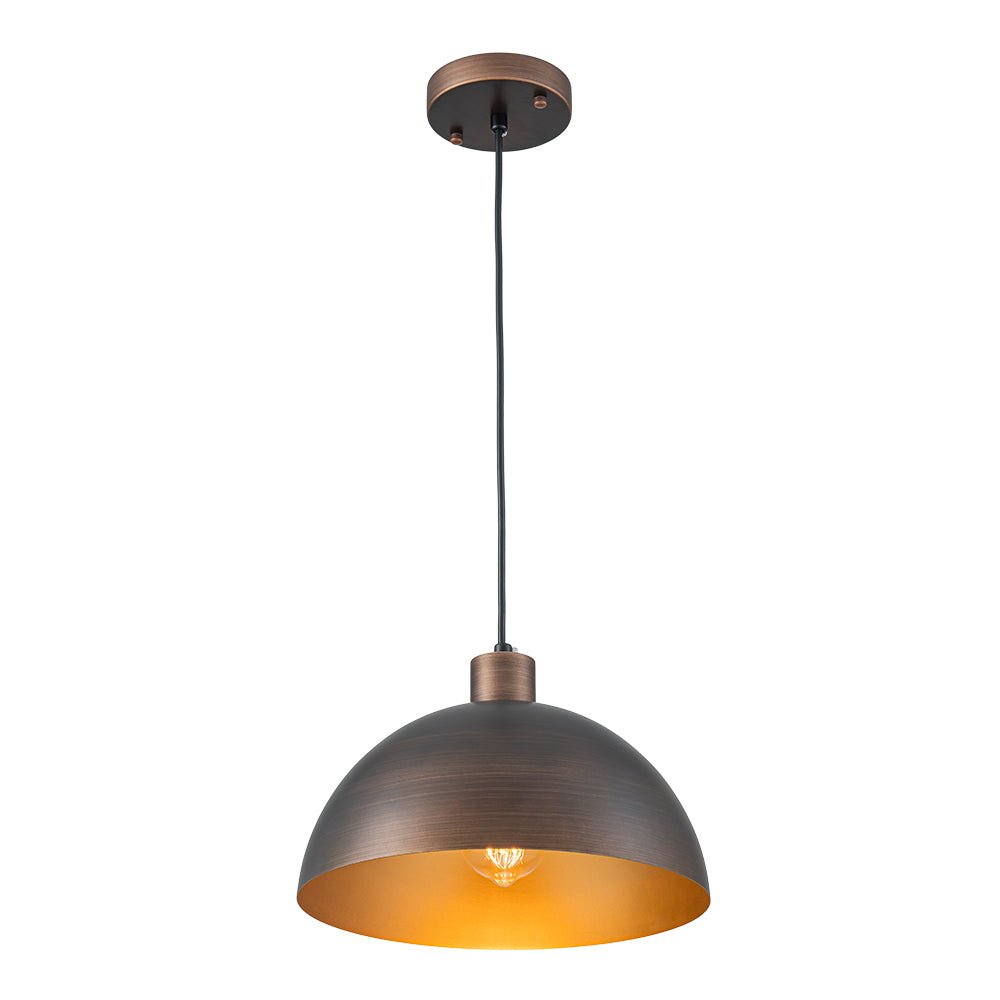 Jarnbruvyt Vintage Antique Bronze Metal Pendant Light