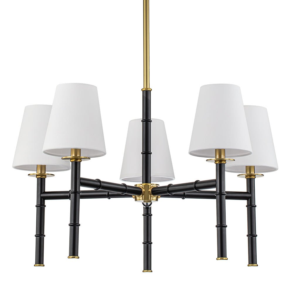 Plotuvo Vintage Chic White Linen Chandelier