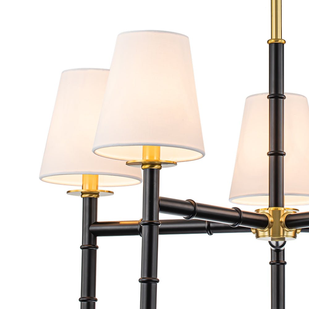 Plotuvo Vintage Chic White Linen Chandelier