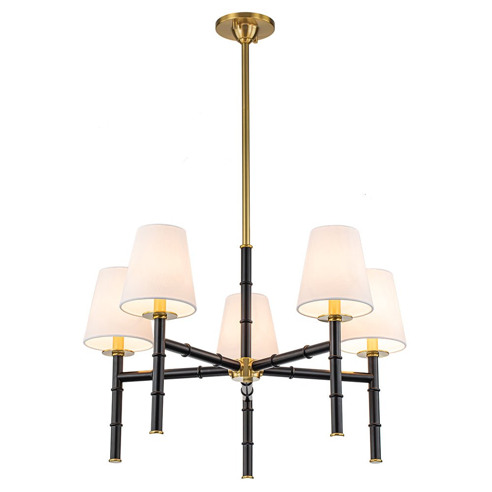 Plotuvo Vintage Chic White Linen Chandelier