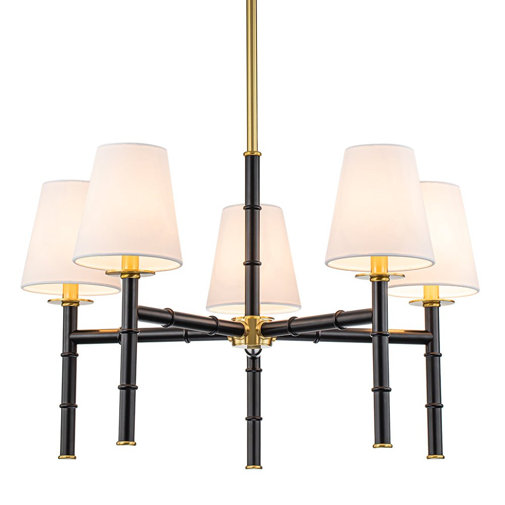 Plotuvo Vintage Chic White Linen Chandelier