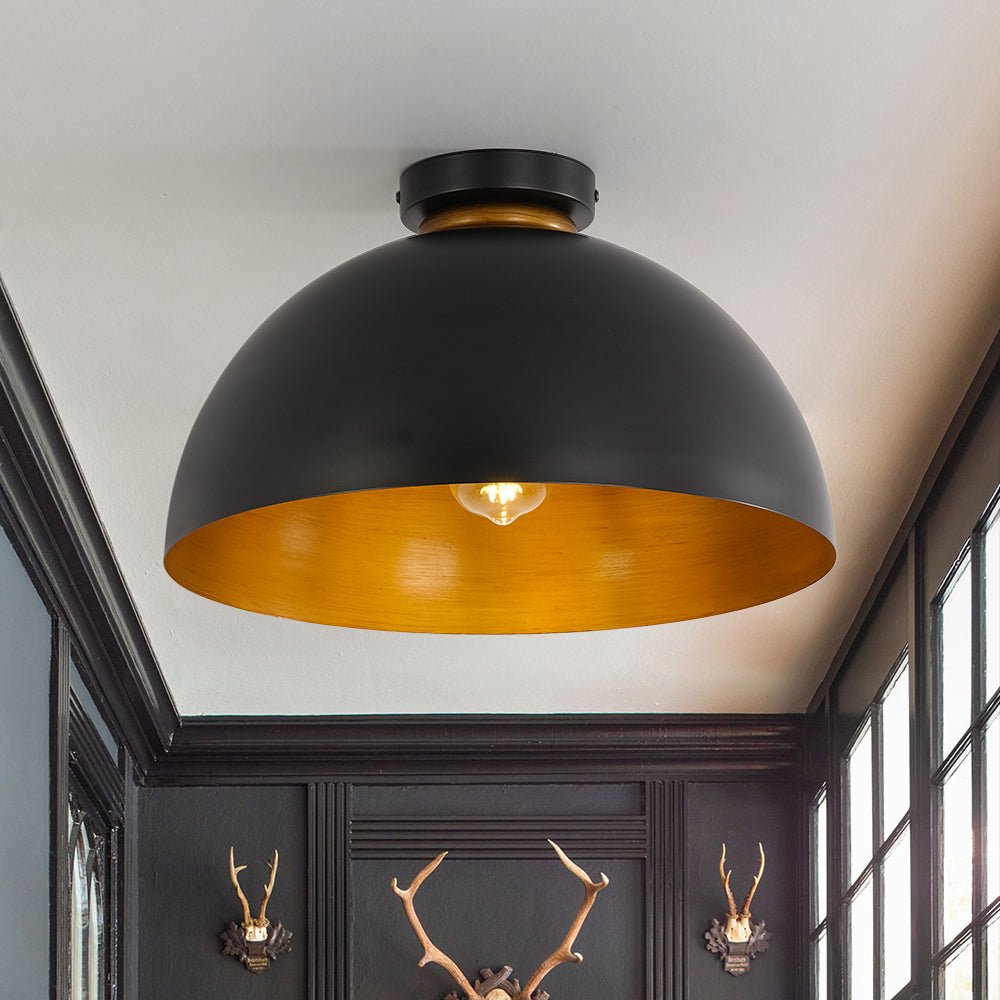Ornfaed Vintage Farmhouse Metal Flush Mount Light