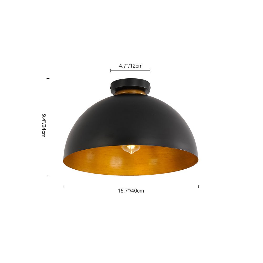 Ornfaed Vintage Farmhouse Metal Flush Mount Light
