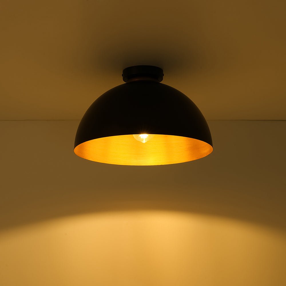 Ornfaed Vintage Farmhouse Metal Flush Mount Light