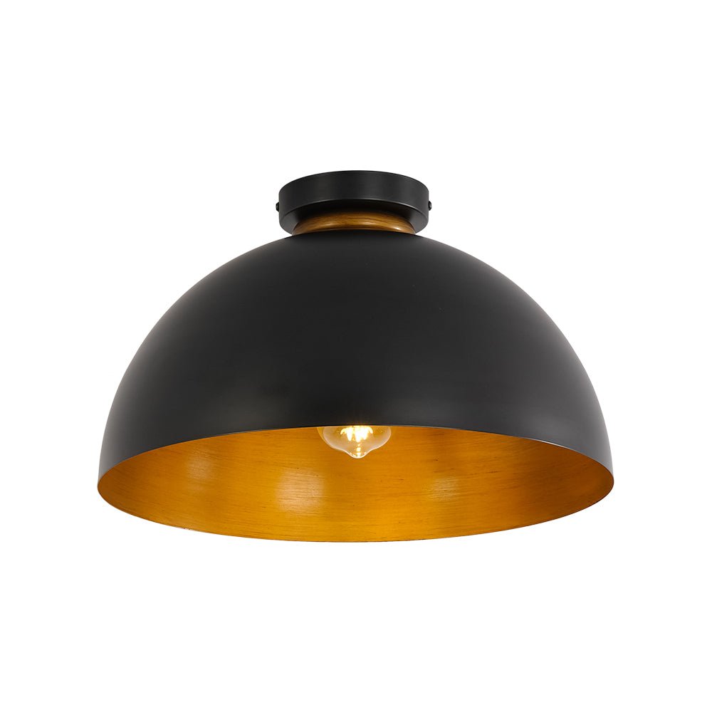 Ornfaed Vintage Farmhouse Metal Flush Mount Light
