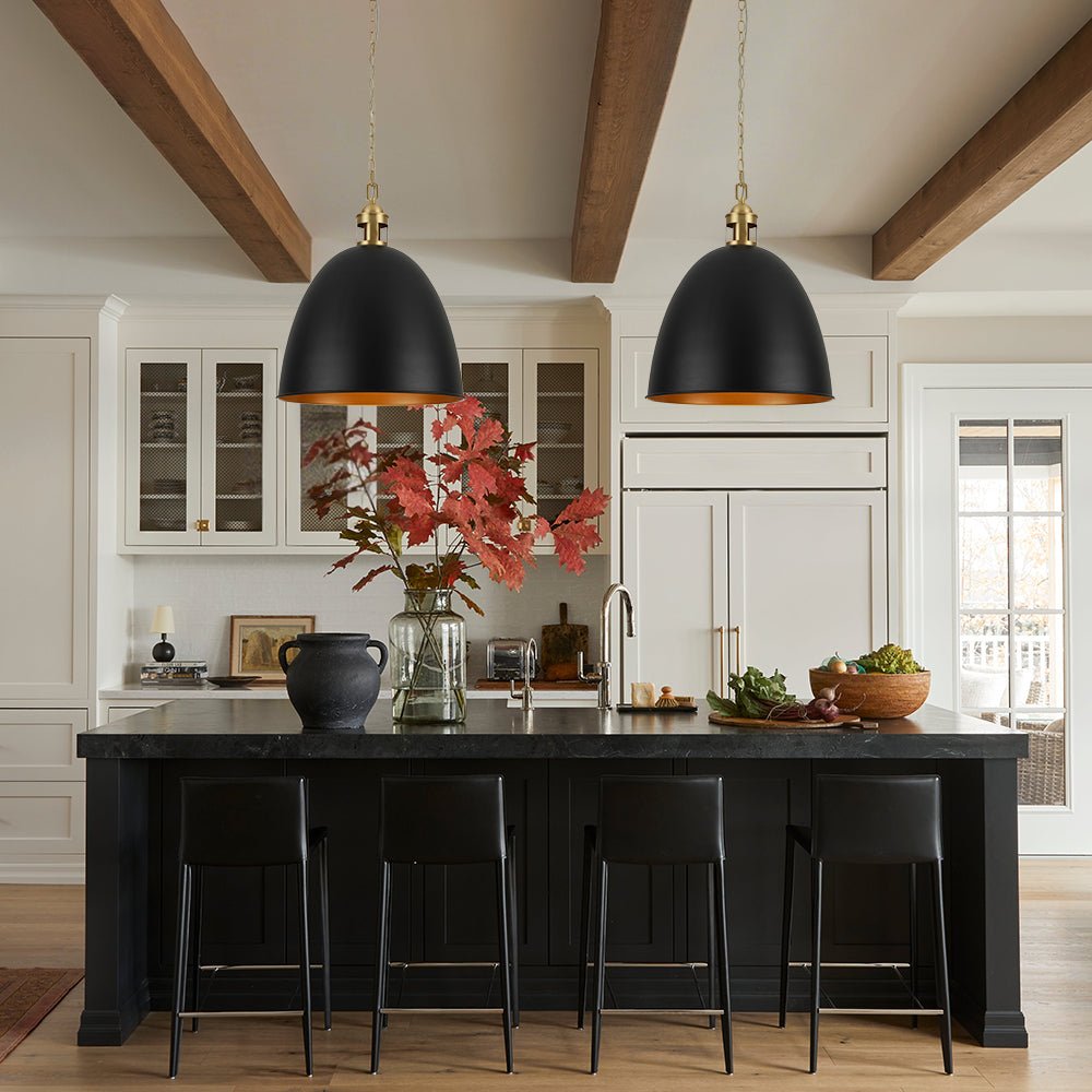 Ulfuvo Vintage Luxe Farmhouse Large Metal Pendant Light