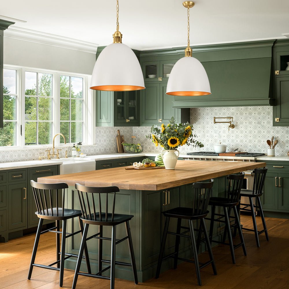 Ulfuvo Vintage Luxe Farmhouse Large Metal Pendant Light