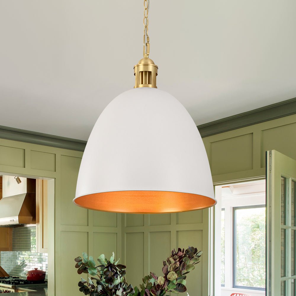 Ulfuvo Vintage Luxe Farmhouse Large Metal Pendant Light