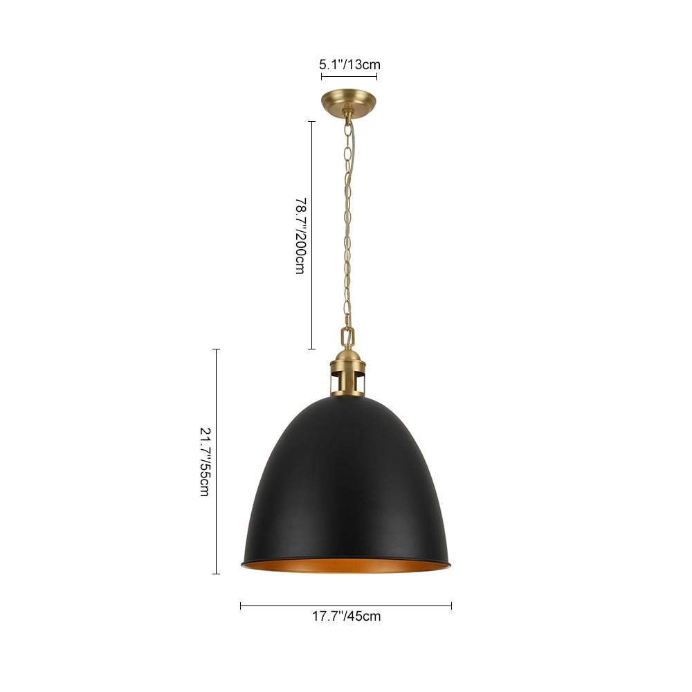 Ulfuvo Vintage Luxe Farmhouse Large Metal Pendant Light