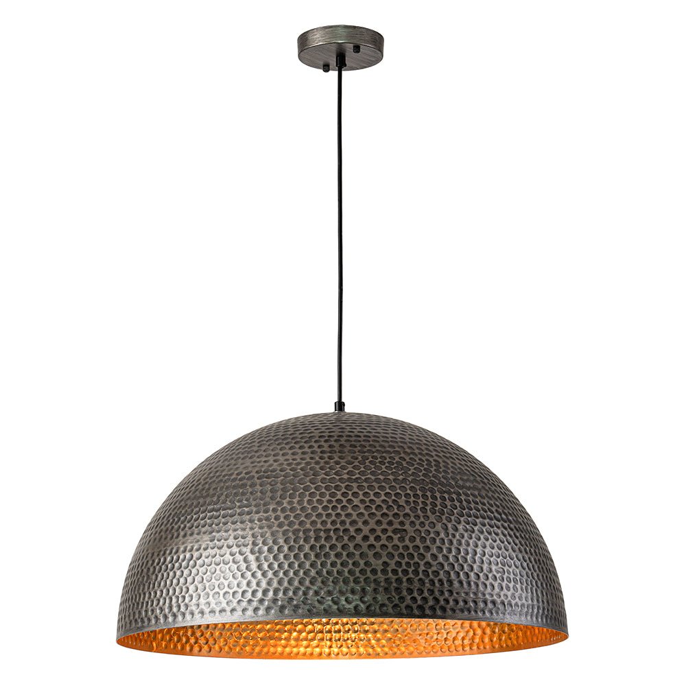 Lustel Vintage Luxe Metal Dome Pendant Light