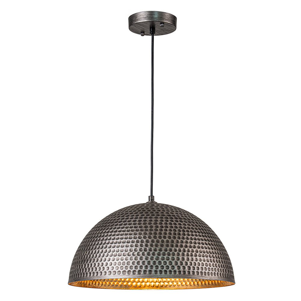 Lustel Vintage Luxe Metal Dome Pendant Light