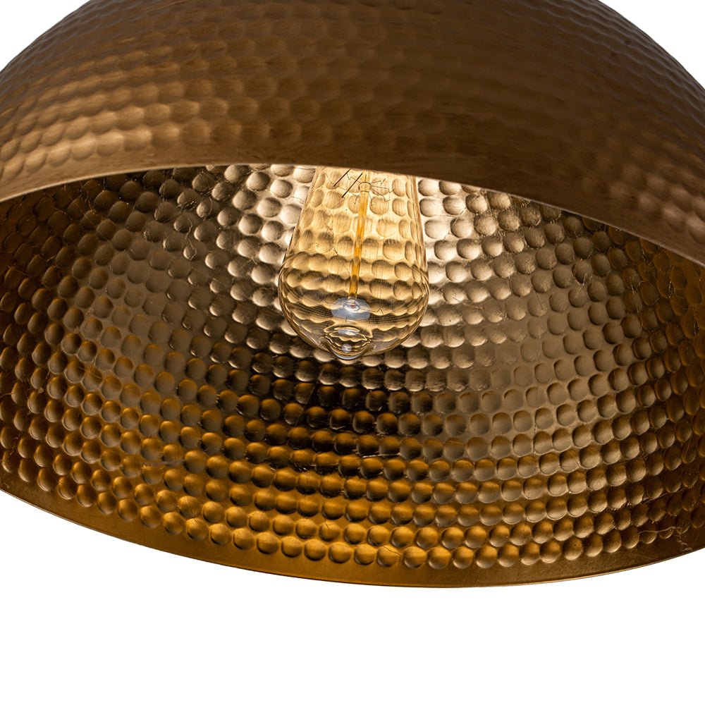 Lustel Vintage Luxe Metal Dome Pendant Light