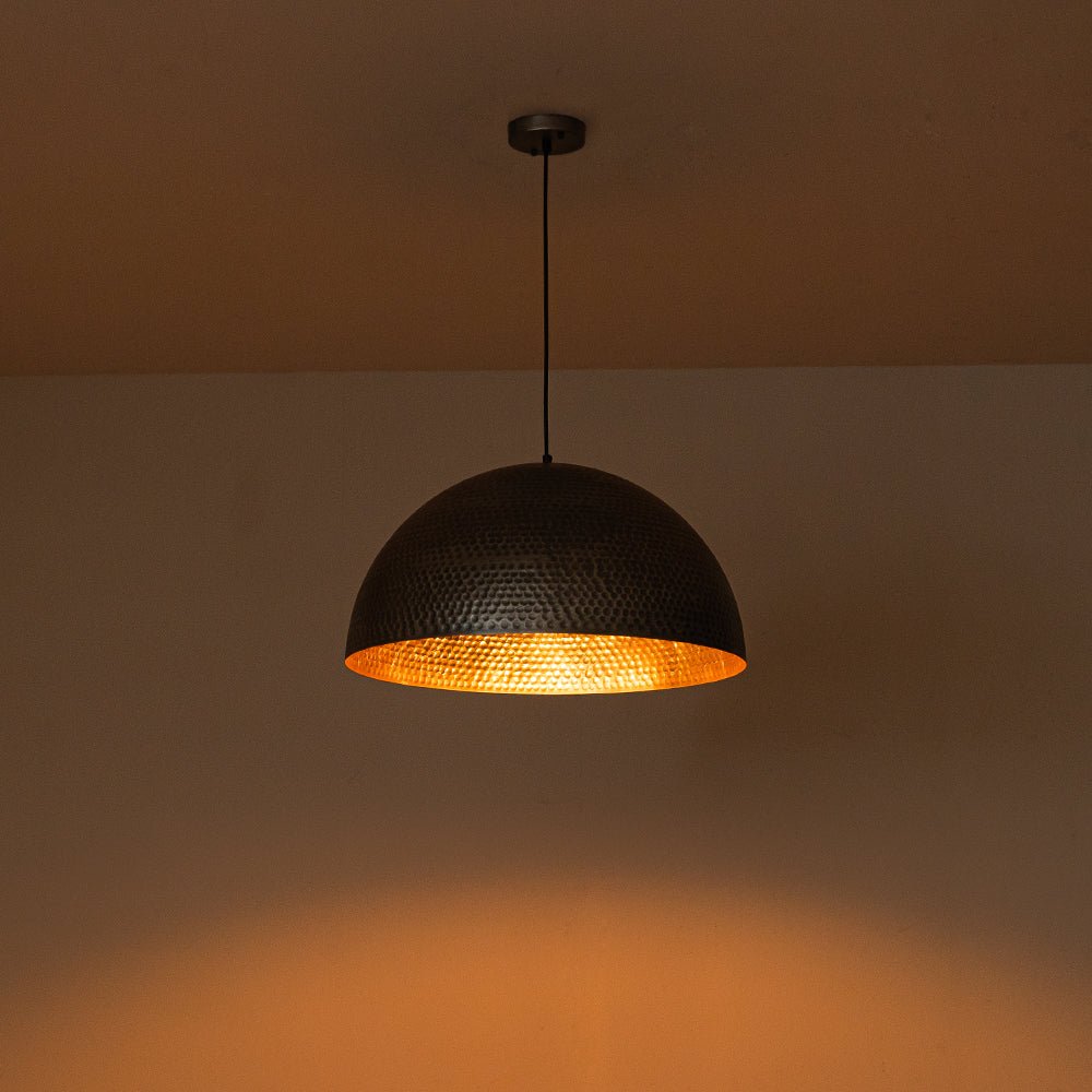 Lustel Vintage Luxe Metal Dome Pendant Light