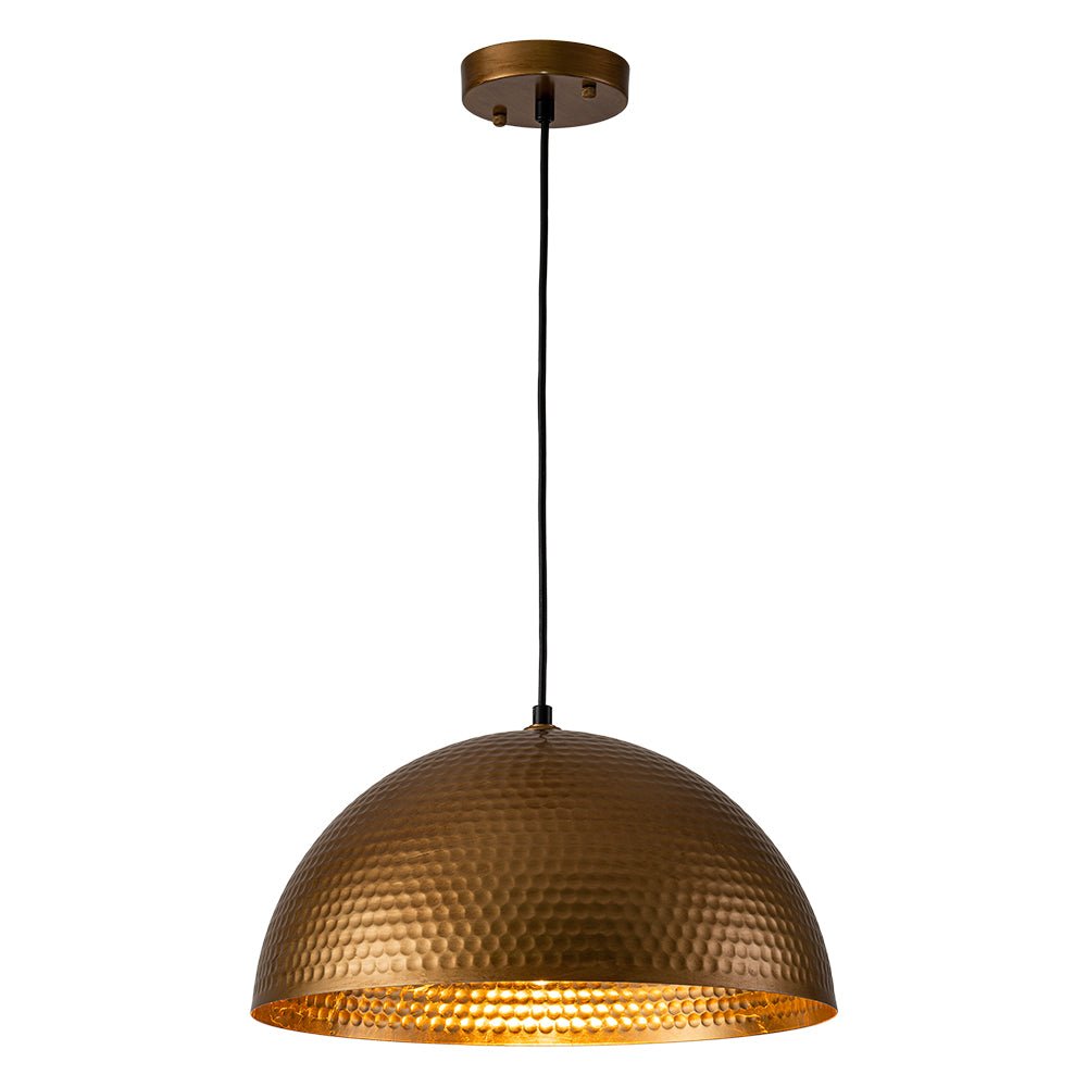 Lustel Vintage Luxe Metal Dome Pendant Light