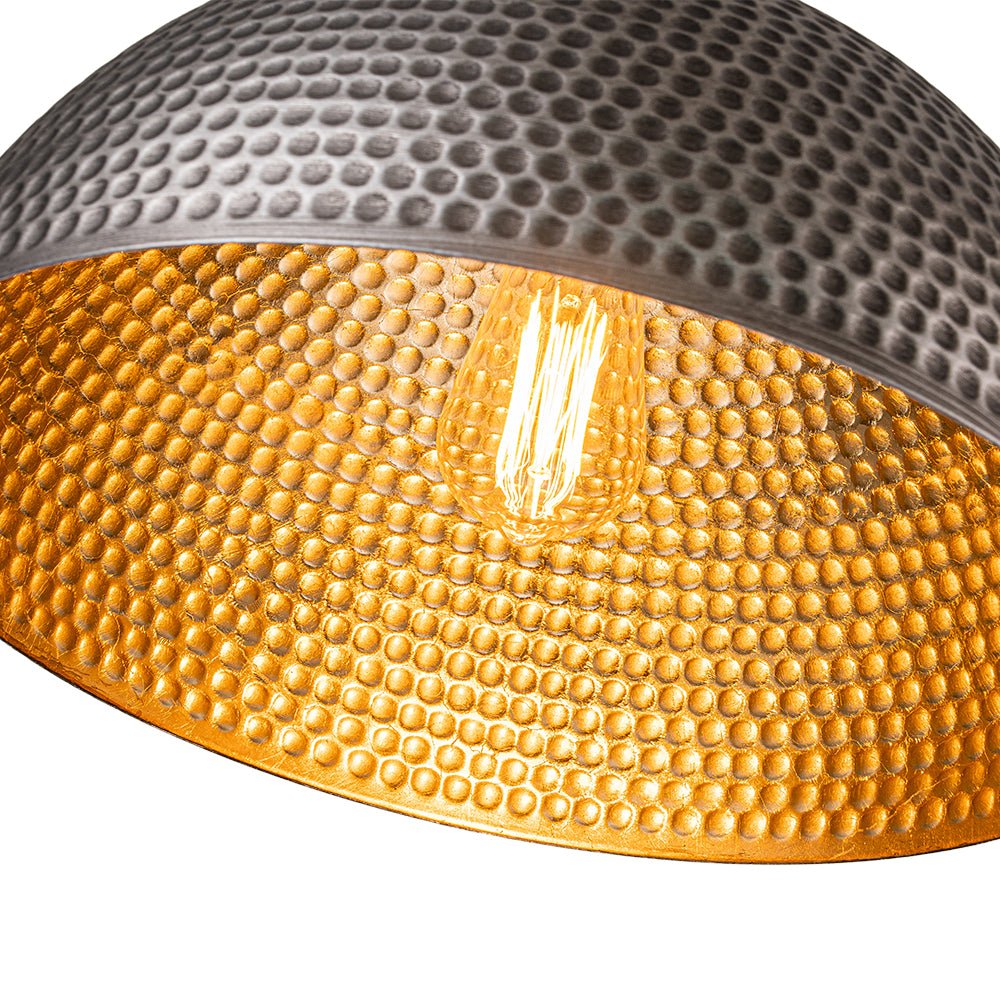 Lustel Vintage Luxe Metal Dome Pendant Light