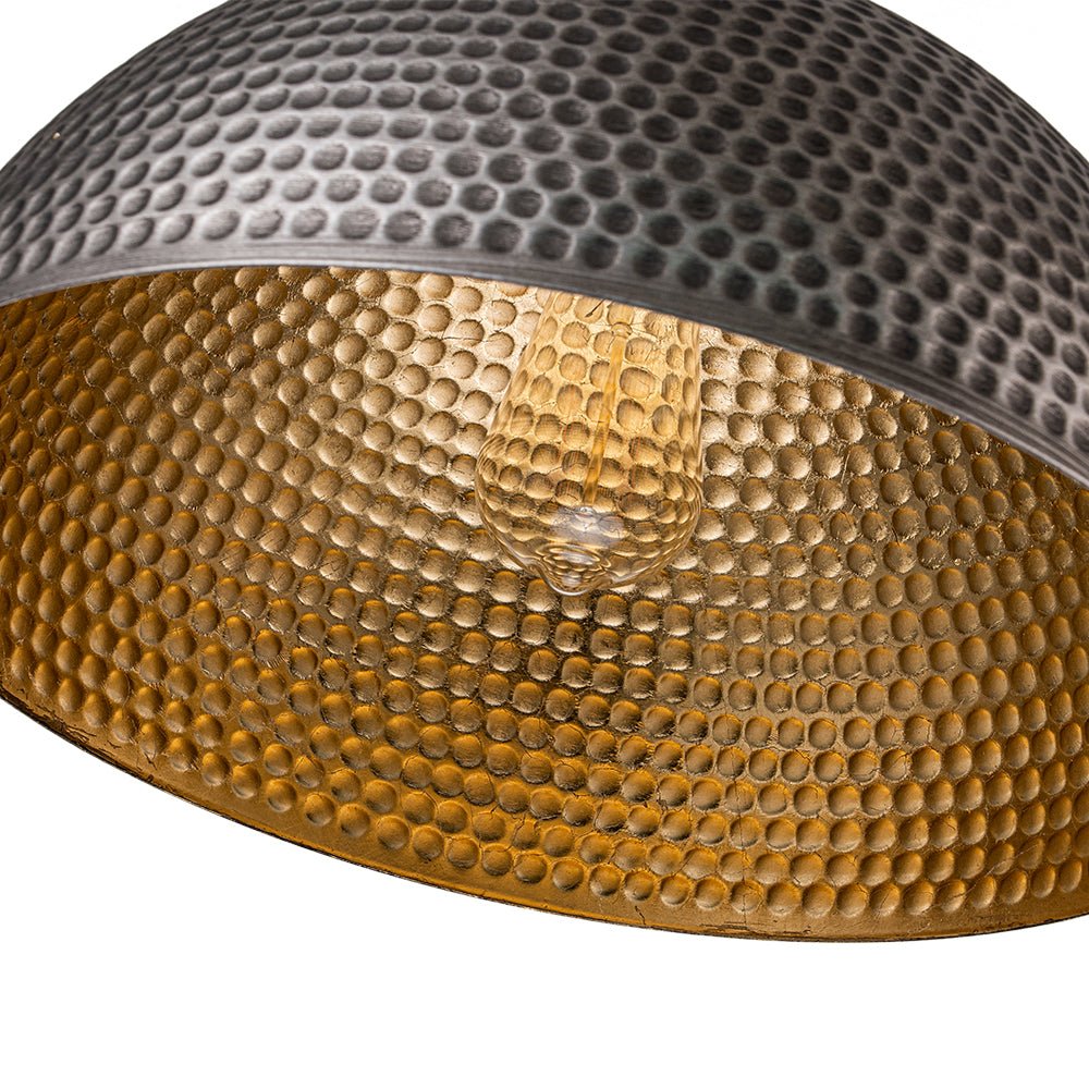 Lustel Vintage Luxe Metal Dome Pendant Light
