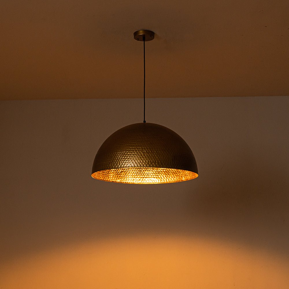 Lustel Vintage Luxe Metal Dome Pendant Light