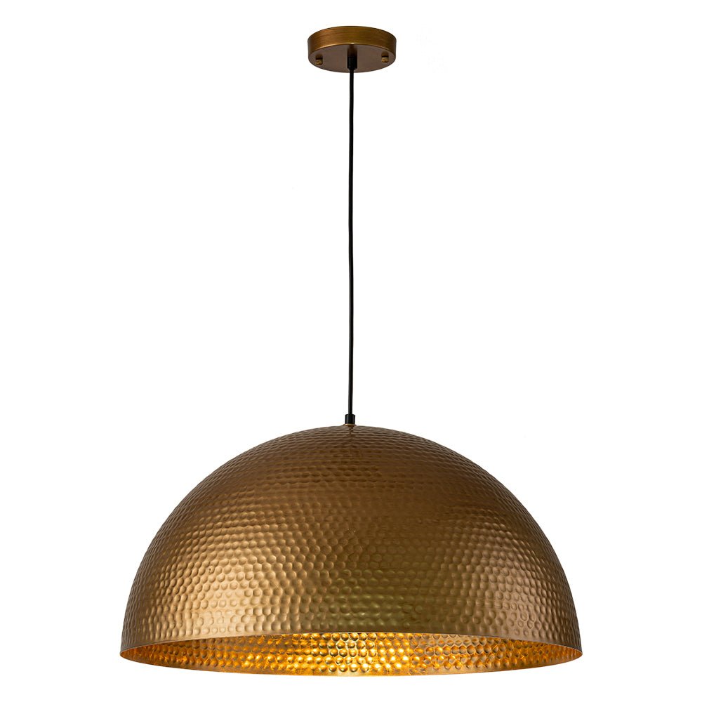 Lustel Vintage Luxe Metal Dome Pendant Light