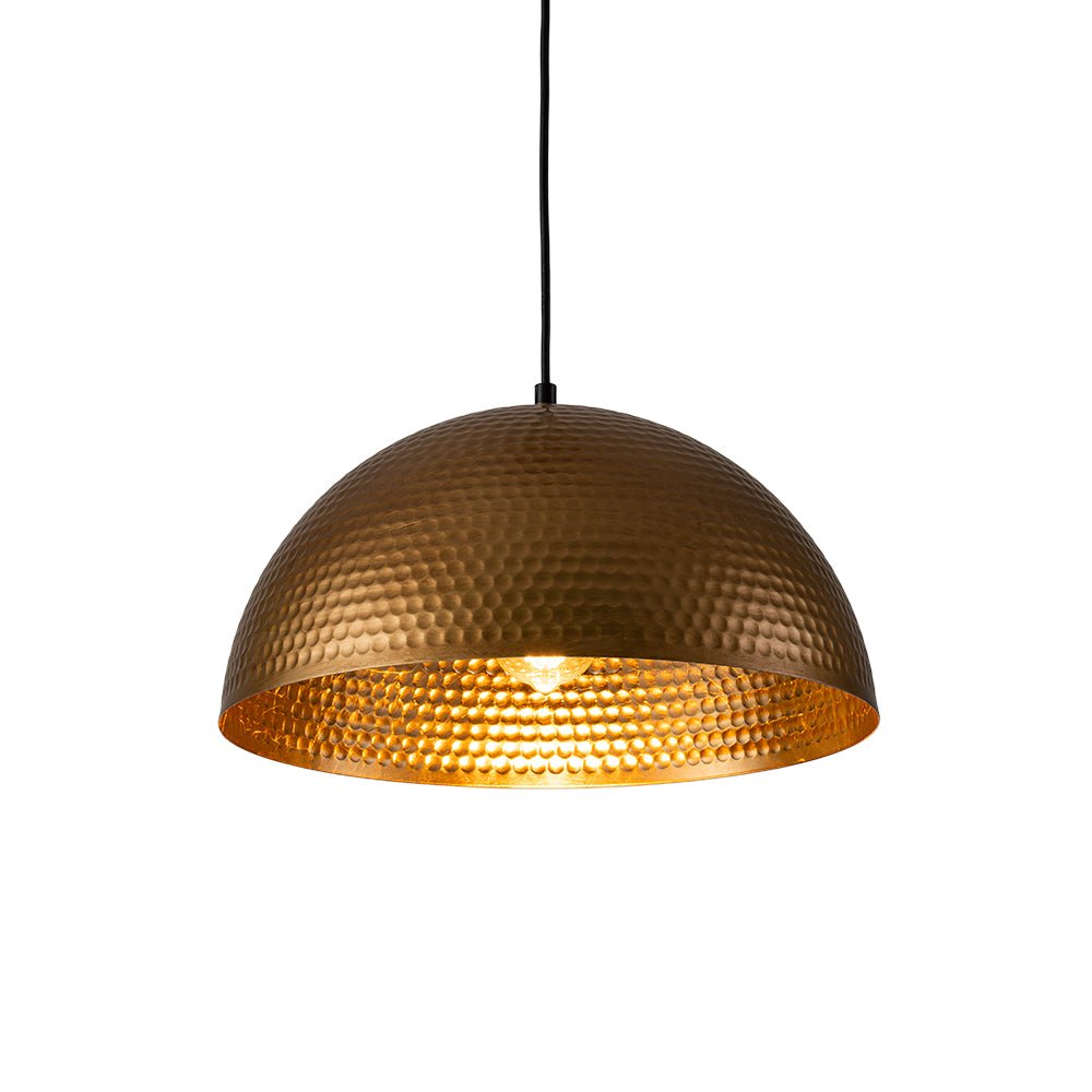 Lustel Vintage Luxe Metal Dome Pendant Light