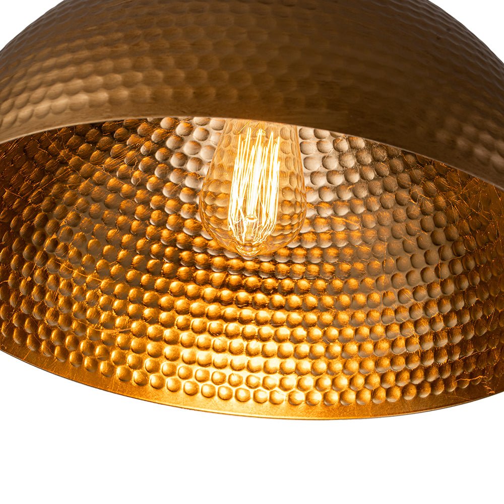 Lustel Vintage Luxe Metal Dome Pendant Light
