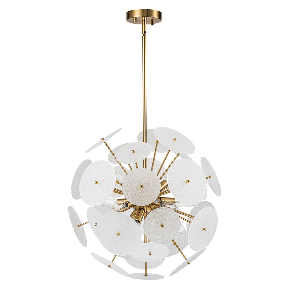 Blikuvya Disc Dandelion Sunburst Glass Chandelier