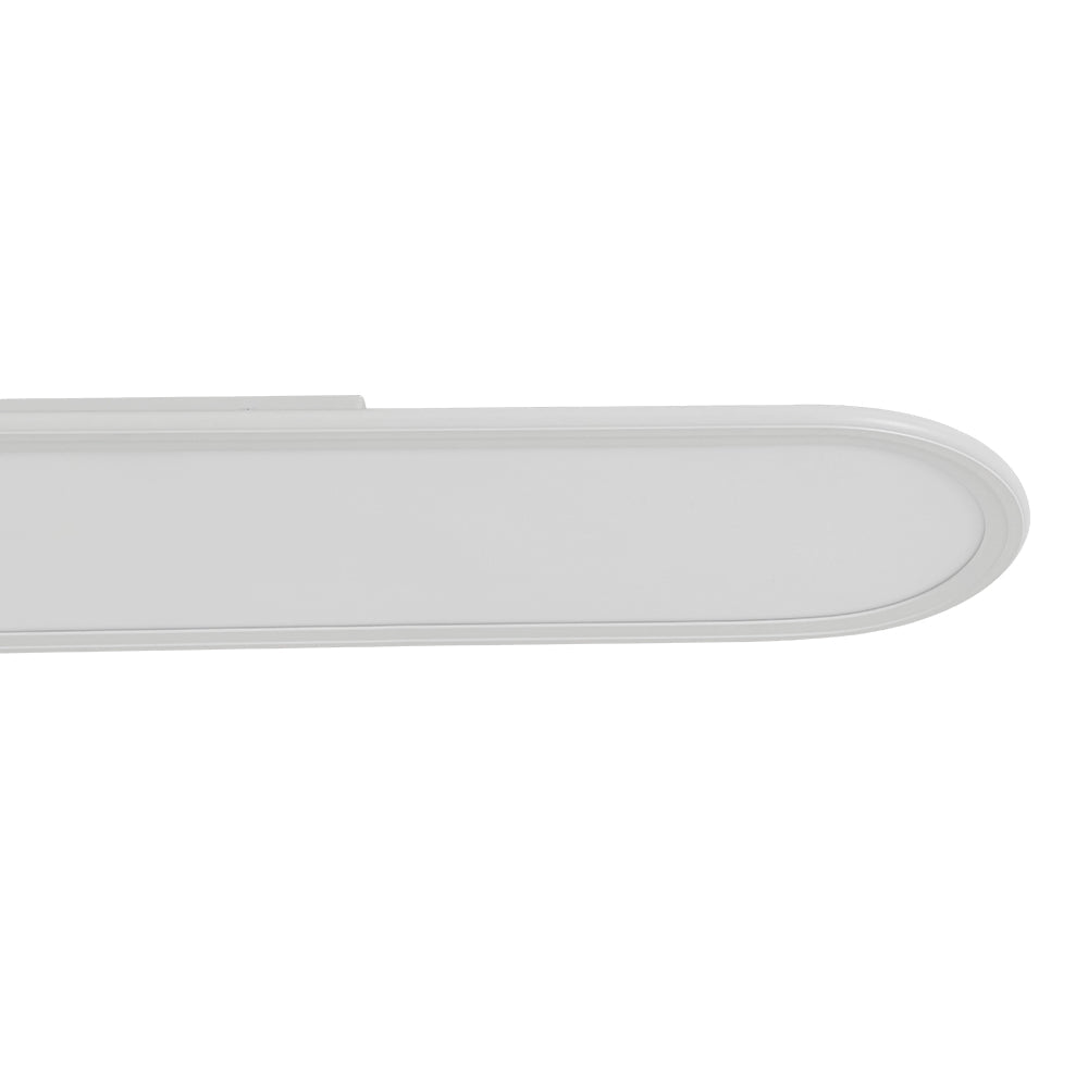 Aevuvyt Long Oval Dimmable LED White Metal Semi Flush Mount Ceiling Light