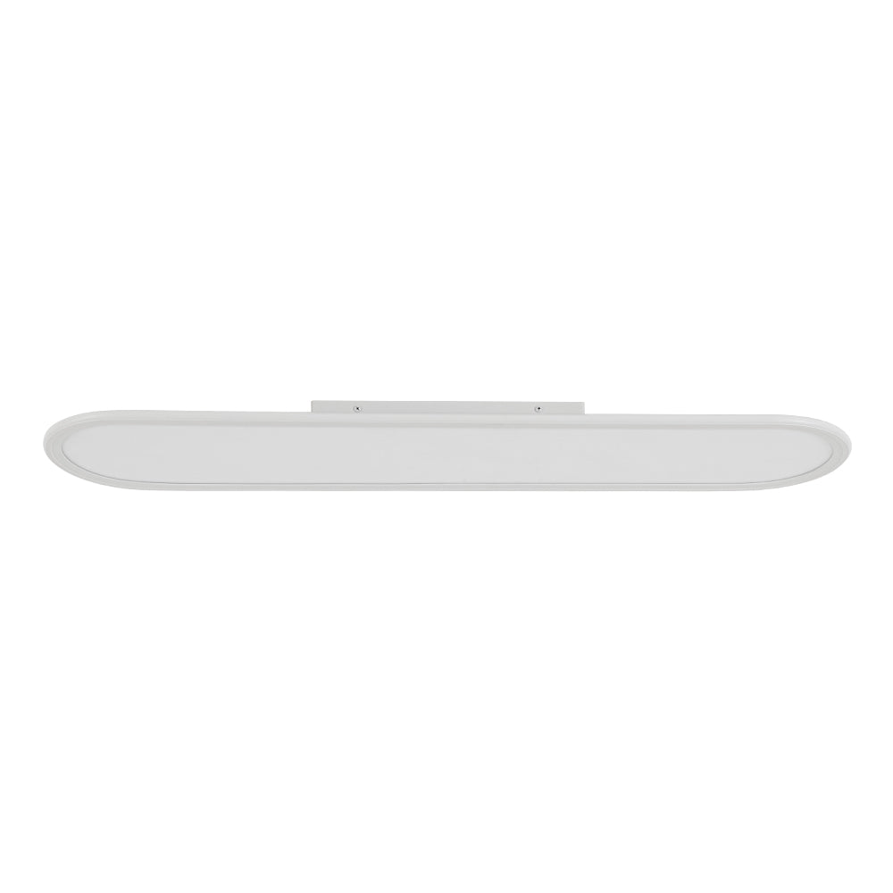 Aevuvyt Long Oval Dimmable LED White Metal Semi Flush Mount Ceiling Light