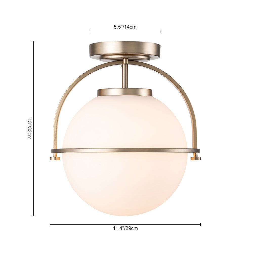 Dvalulin Minimalist Opal Glass Ceiling Light