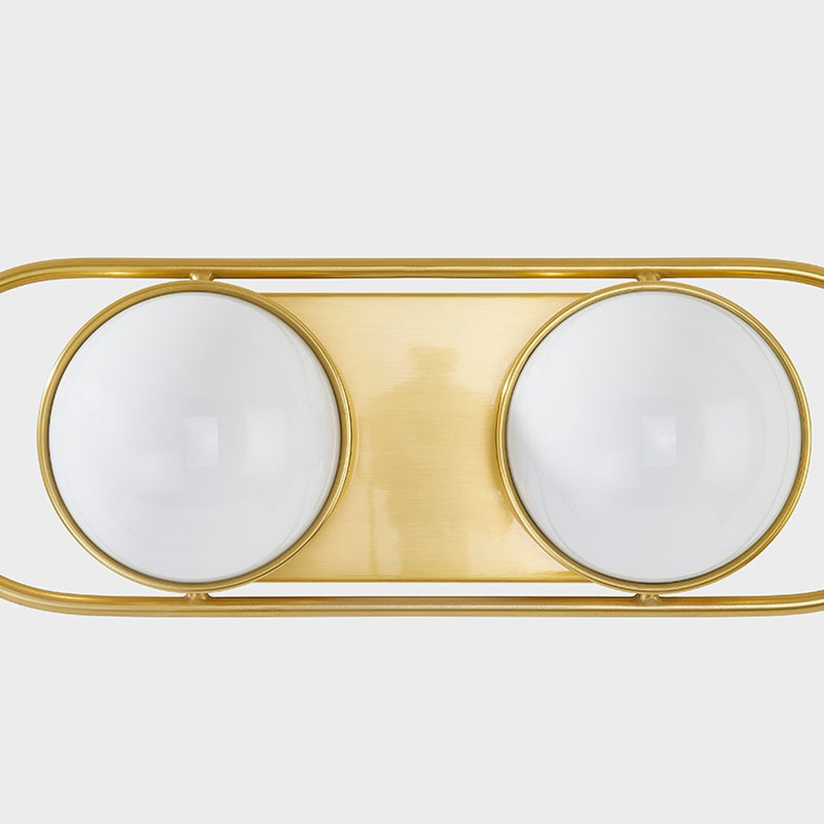 Sia Aged Brass Globe Vanity Sconce