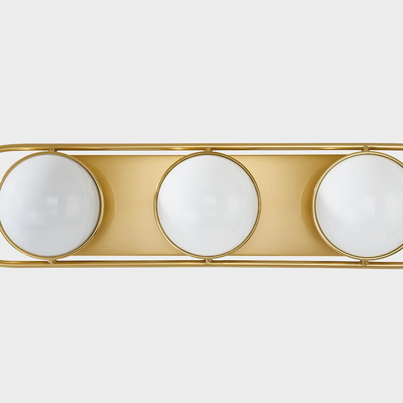 Sia Aged Brass Globe Vanity Sconce