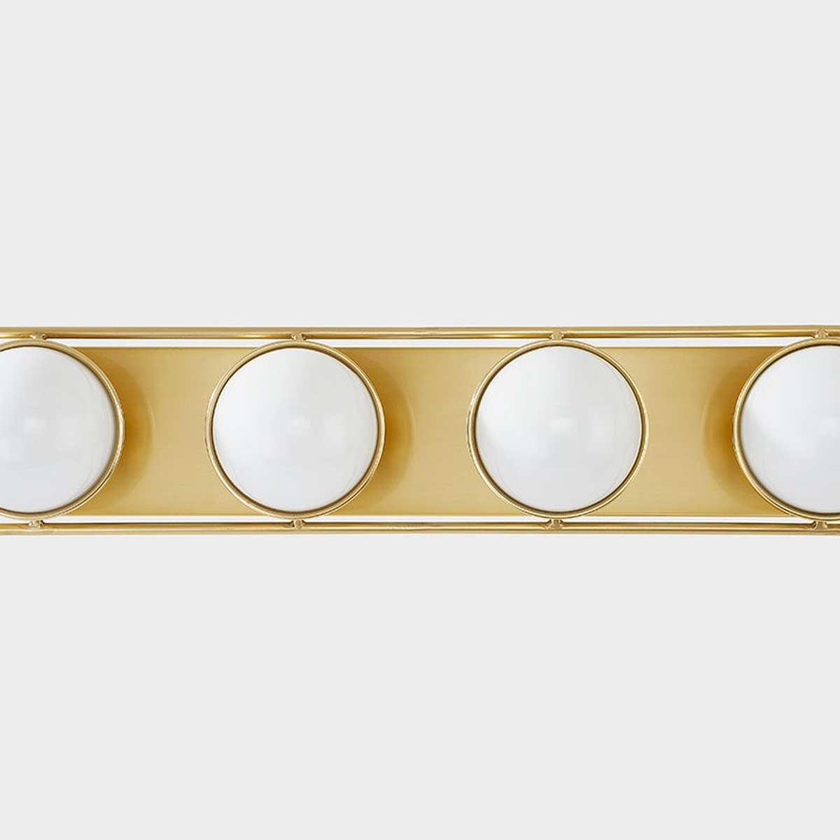 Sia Aged Brass Globe Vanity Sconce