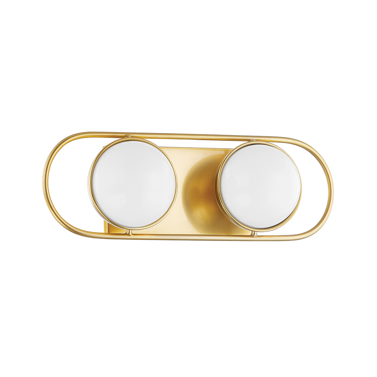 Sia Aged Brass Globe Vanity Sconce